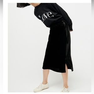 J. Crew Velvet Pull On Skirt NWT